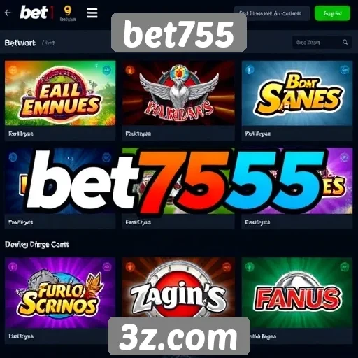 Variedade de jogos disponíveis na plataforma bet755